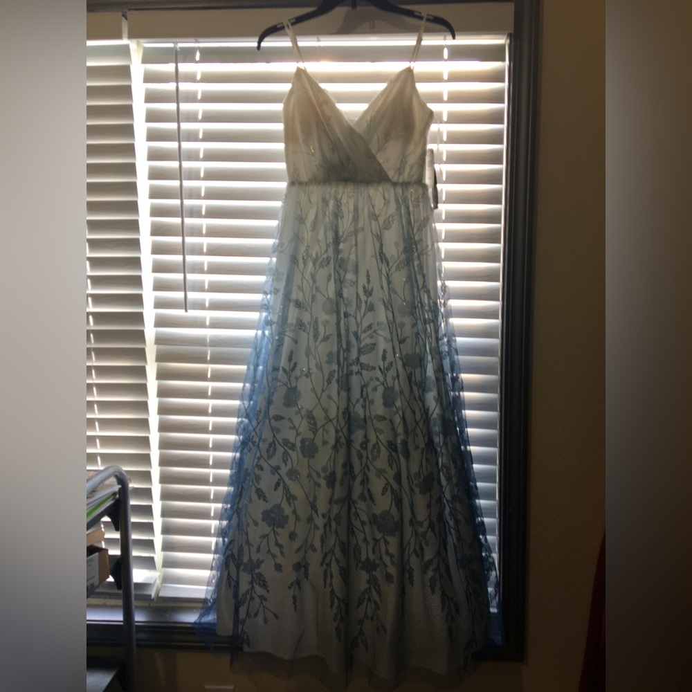 floral embroidered gown